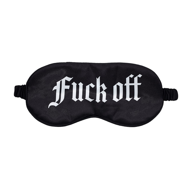 Ouch! Fuck Off Printed Mask Satin Black