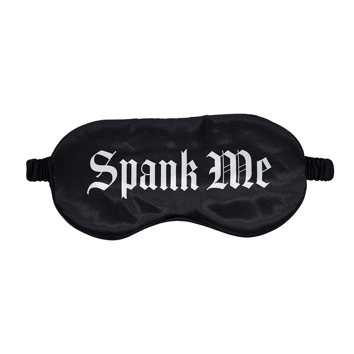 Ouch! Spank Me Printed Mask Satin Black