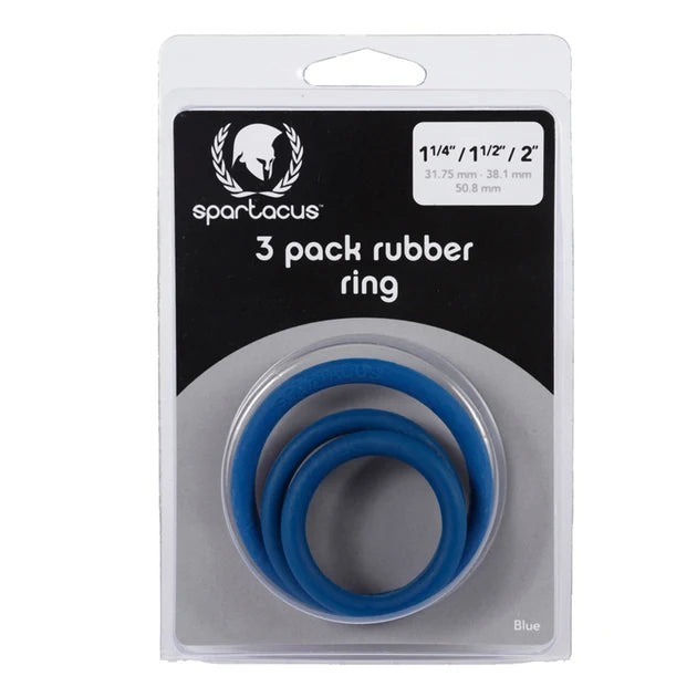Spartacus Rubber Cock Ring (Set of 3)