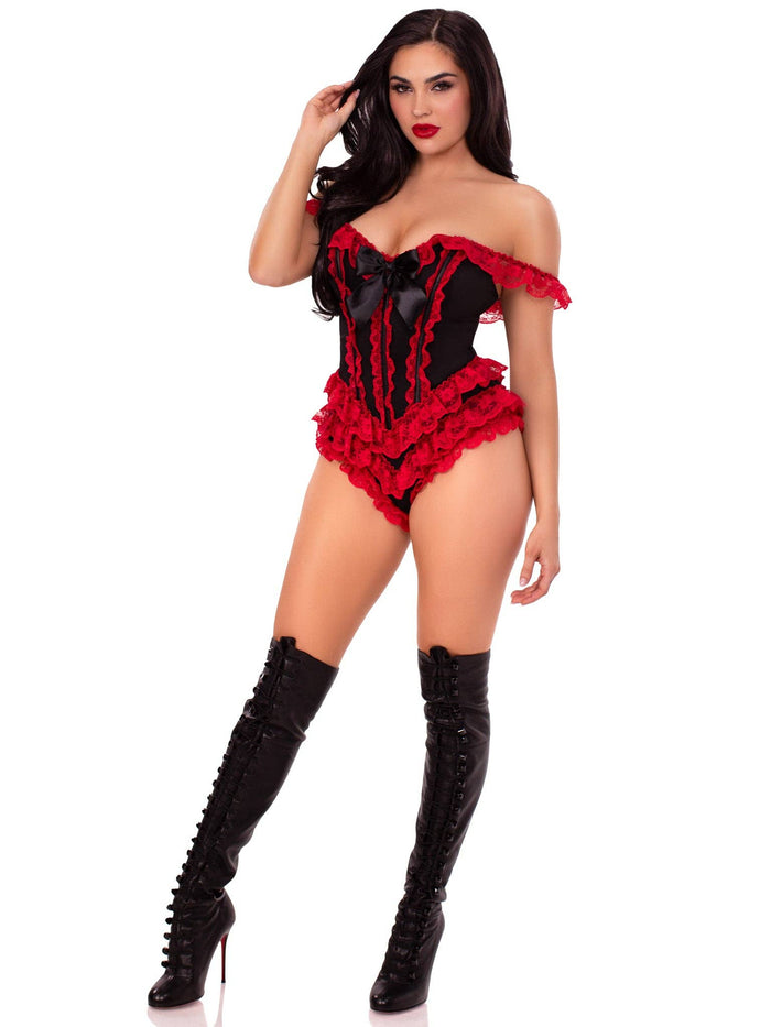 Ruffle Bodysuit with Boning
